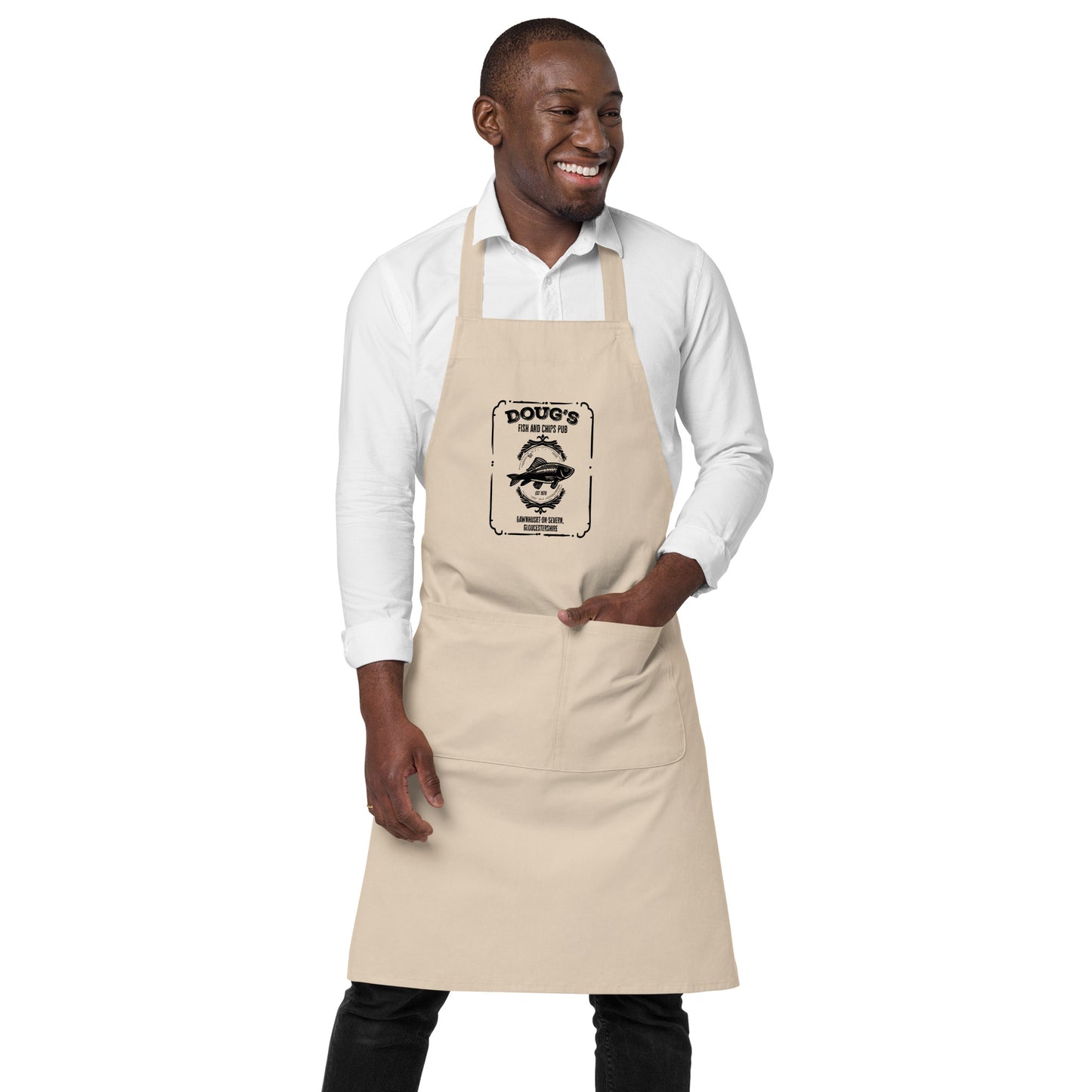 Doug's Fish and Chips Pub Cotton Apron